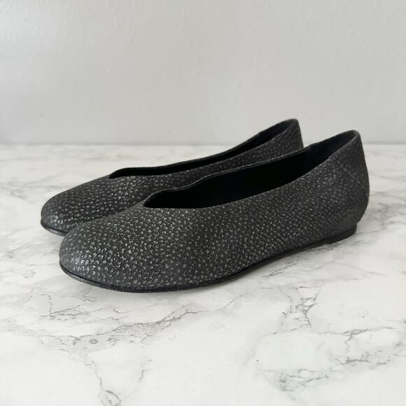 Eileen Fisher Comfort Ballet Flats Dark Gray Silver Dot Women’s Size 9 - Picture 1 of 10